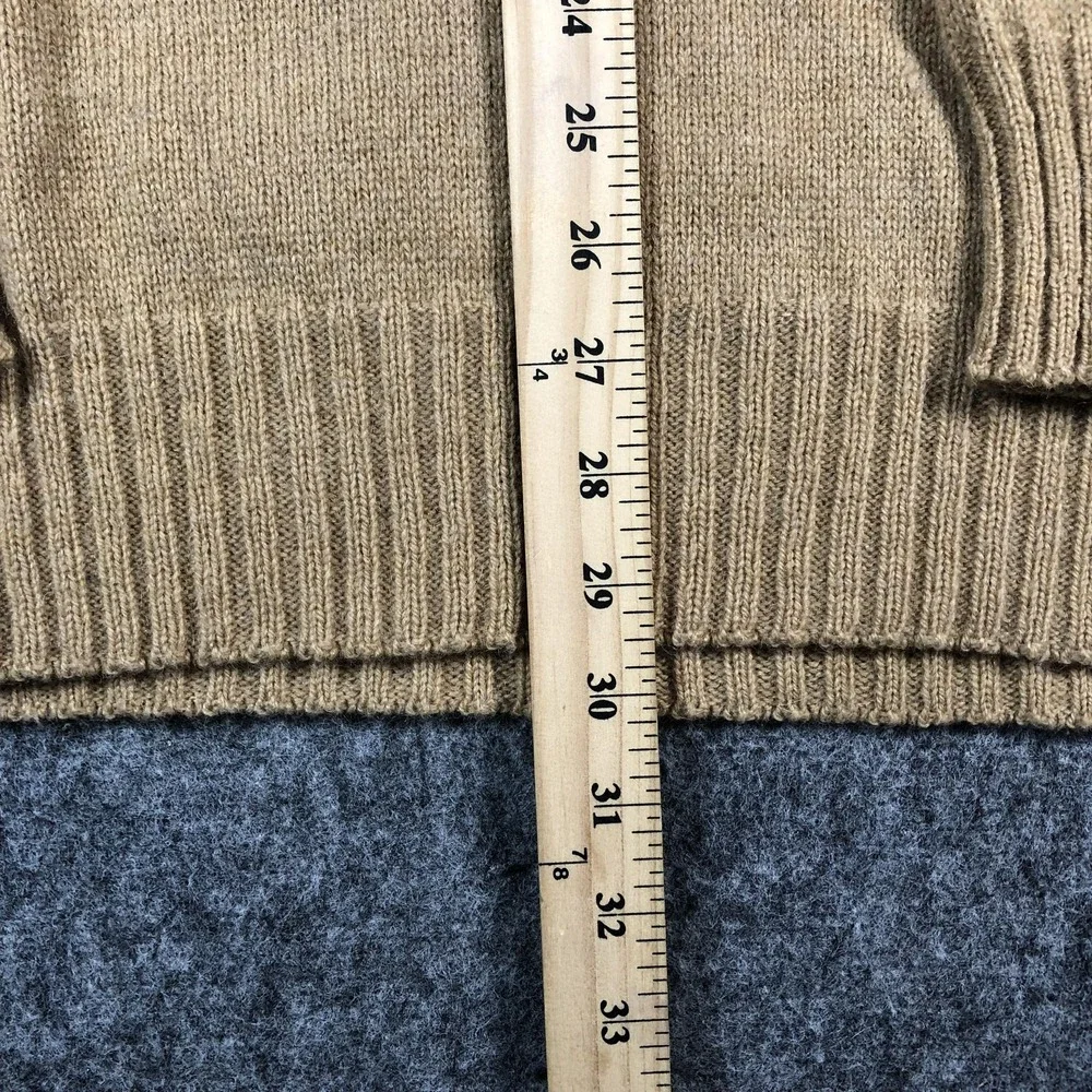 Tuxan Sweater Mens XLL‎ Tan V-Neck Shetland Wool Blend Knit Pullover Ribbed Vtg